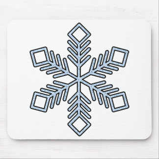 Glitter Snowflake - Baby Blue Branches Mousepad