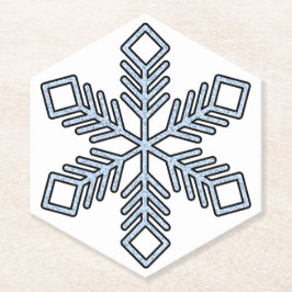 Glitter Snowflake - Baby Blue Branches Untersetzer