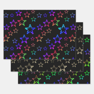 Glitter Stars Kollektion Geschenkpapier Set