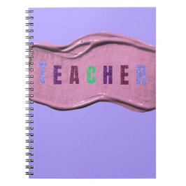 Glitter Teacher Colorful Letters  Notizblock