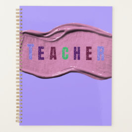 Glitter Teacher Colorful Letters  Planer