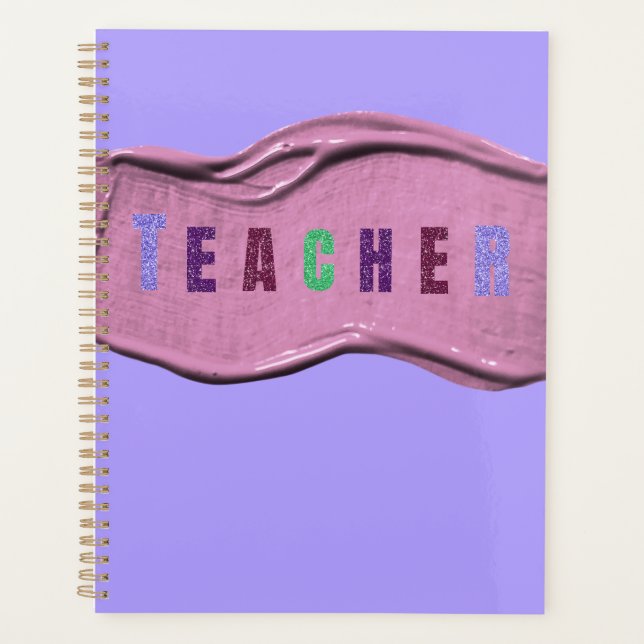 Glitter Teacher Colorful Letters  Planer (Vorderseite)