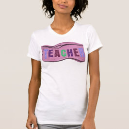 Glitter Teacher Colorful Letters T-Shirt