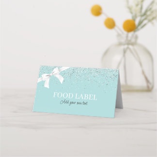 Glitter Tiffany Lebensmitteletikett Karte