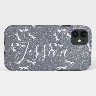 Glitter und Libellen personalisiert Case-Mate iP iPhone Hülle