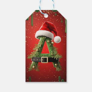 Glitter-Weihnachten A Für Namen Dekor Geschenkanhänger