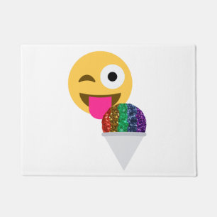 Glitter Wink Emoji Fußmatte Türmatte