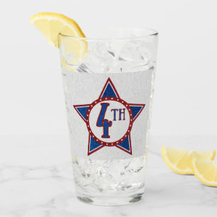 Glitter zum 4. Juli Glas
