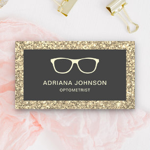 Glitterbrille Augenarzt Optiker Visitenkarte