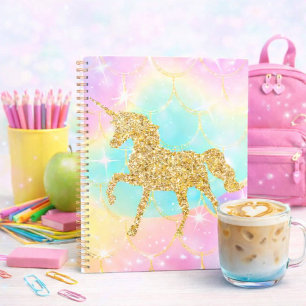 Glitterdesign mit rosa Einhorn  Planer