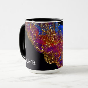 Glittered Alcohol Ink Tasse