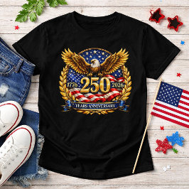 Glittered Semiquincentennial Eagle Emblem  T-Shirt