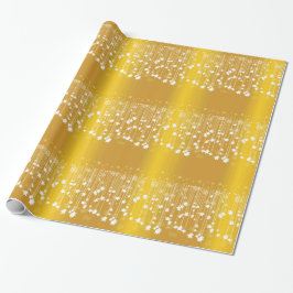 Glitterie Feiertage in Gold Wrapping Paper Geschenkpapier