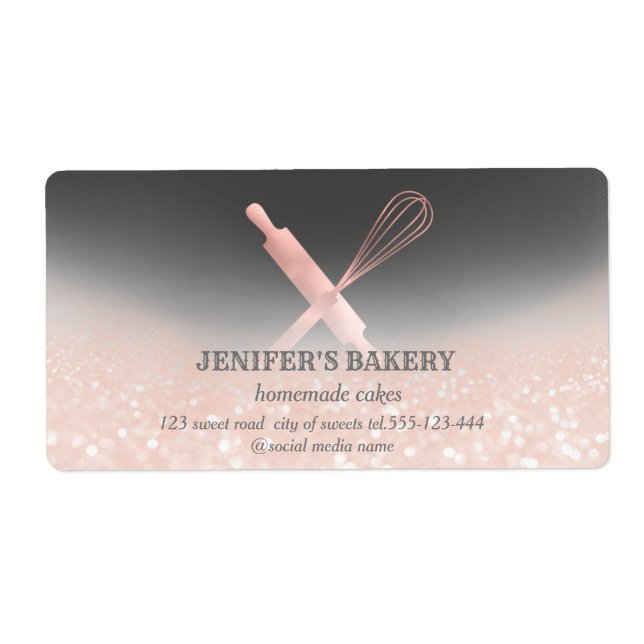 Glitterie Funkeln Button & Whisk Koch Bäckerei (Vorne)