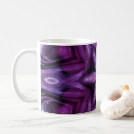 Glitterie Lila Kaleidoskop Herz Gradient Kaffeetasse