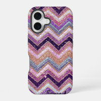 Glitterie lila und rosa Zickzackmuster
