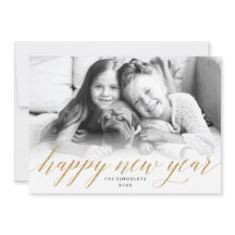 Glitterie New Year Foto Card in Imitats Gold Glitz