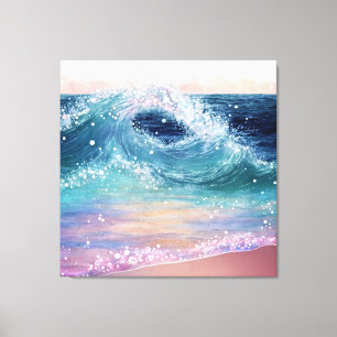 Glitterie Ocean Waves Leinwanddruck