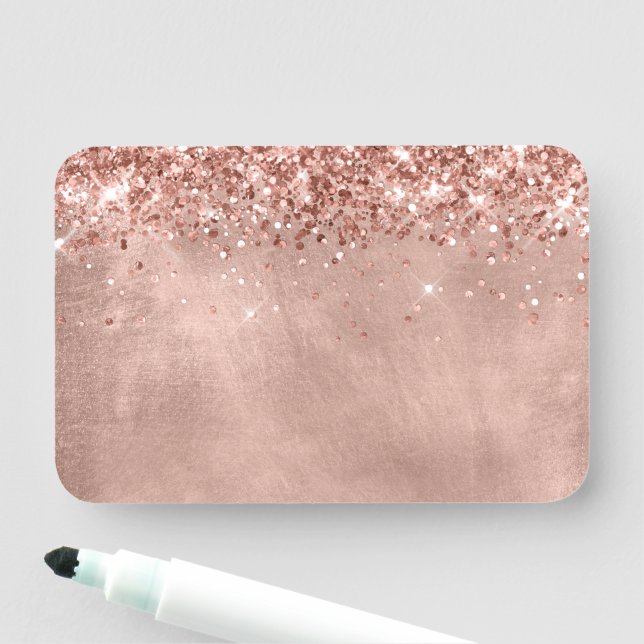 Glitterie Rose Gold Blank Namensschild (Beispiel)