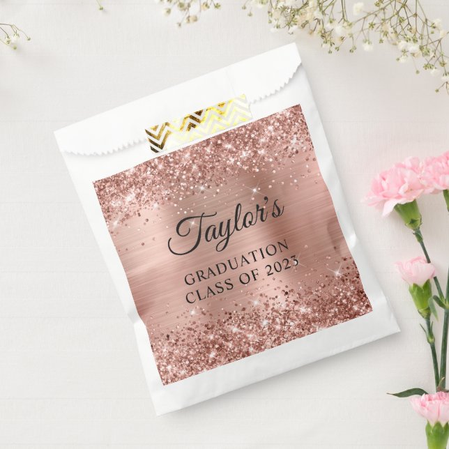 Glitterie Rose Gold Foil Abschluss Geschenktütchen (Versiegelt)