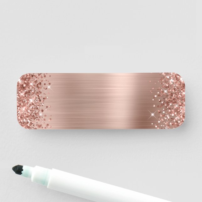 Glitterie Rose Gold Foil Blank Namensschild (Beispiel)