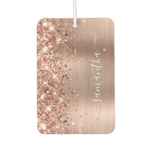 Glitterie Rose Gold Foil Girl Unterschrift Foto Autolufterfrischer
