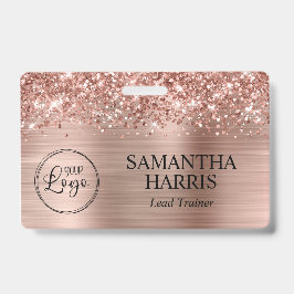 Glitterie Rose Gold Foil Logo Ausweis