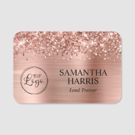 Glitterie Rose Gold Foil Logo Namensschild