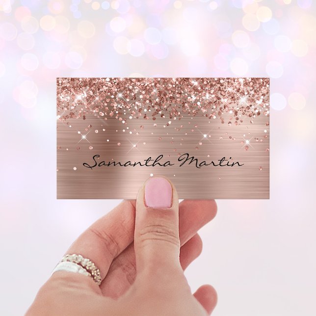 Glitterie Rose Gold Foil Visitenkarte (Glittery Rose Gold Foil Business Card)