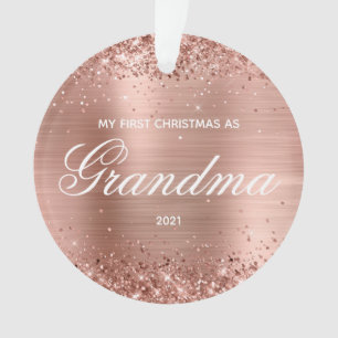 Glitterie Rose Gold Meine ersten Weihnachten als O Ornament