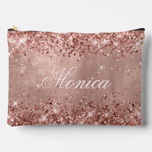 Glitterie Rose Gold Zubehörtasche (Vorderseite)