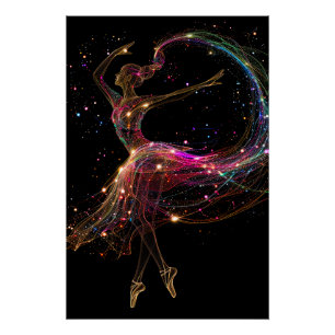 Glittering Balletttänzer Poster