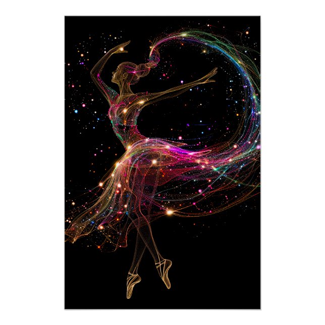 Glittering Balletttänzer Poster (Vorderseite)