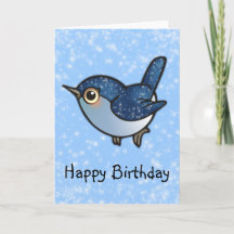 Glittering Blue Bird - Geburtstag