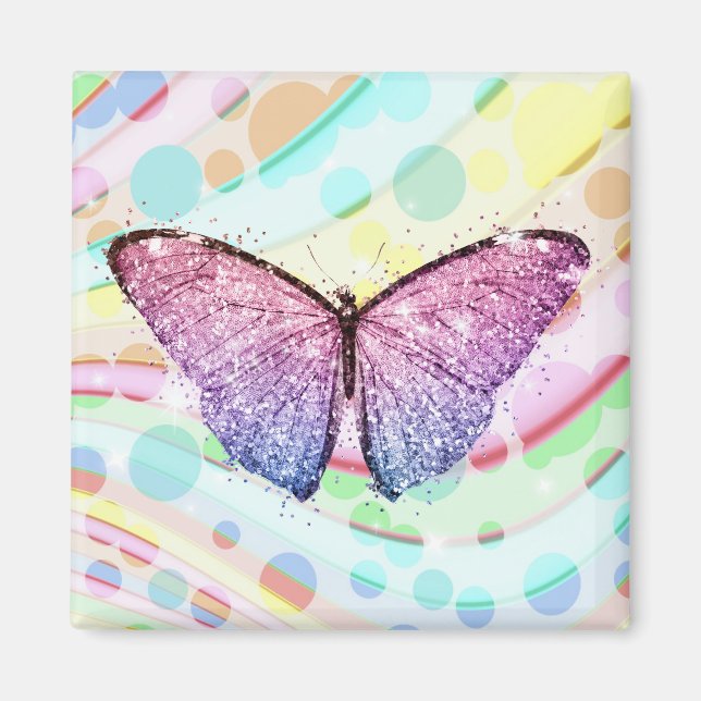Glittering Butterfly Magnet (Vorne)