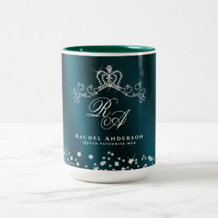 Glittering Crogram Green Zweifarbige Tasse