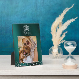 Glittering Crown Aquamarin Fotoplatte