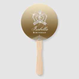 Glittering Crown Gold Fächer