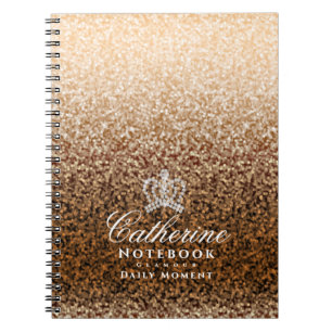 Glittering Crown Gold Notizblock