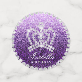 Glittering Crown Lavender Table Confetti Konfetti