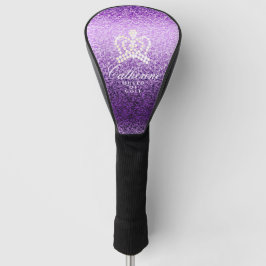 Glittering Crown Lila Golf Head Cover Headcover