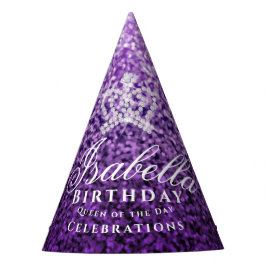 Glittering Crown Lila Lilac Partyhütchen