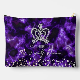 Glittering Crown Lila Zubehörtasche