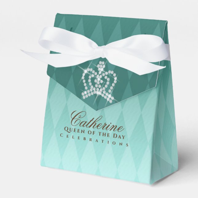 Glittering Crown Luxury Aqua Geschenkschachtel (Vorderseite)
