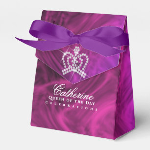Glittering Crown Luxury Magenta Geschenkschachtel