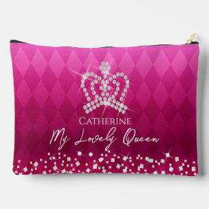 Glittering Crown Red Accessory Pouch Zubehörtasche