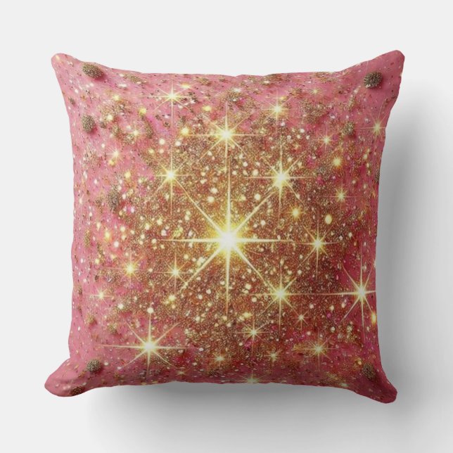 Glittering Galaxy Throw Kissen (Vorderseite)