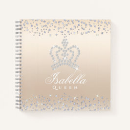 Glittering Glamour Crown Pearl Notizbuch