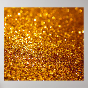 Glittering Gold Glitzer Pattern Poster