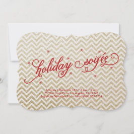Glittering Gold Holiday Soirée Einladung